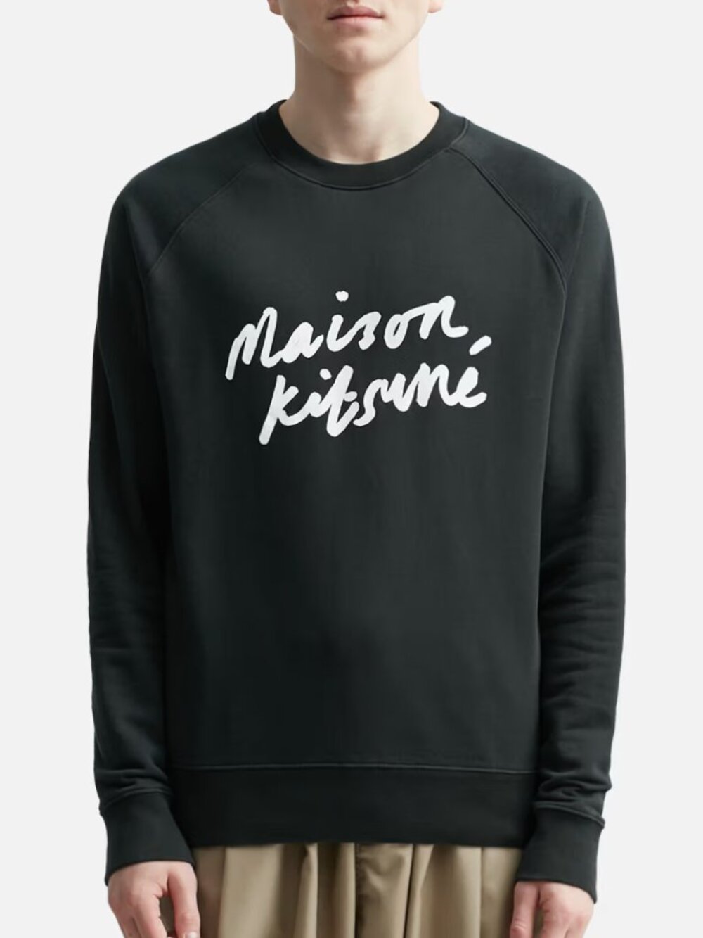 Maison Kitsuné Handwriting Clean Sweatshirt Black Size Small